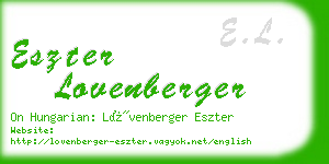 eszter lovenberger business card